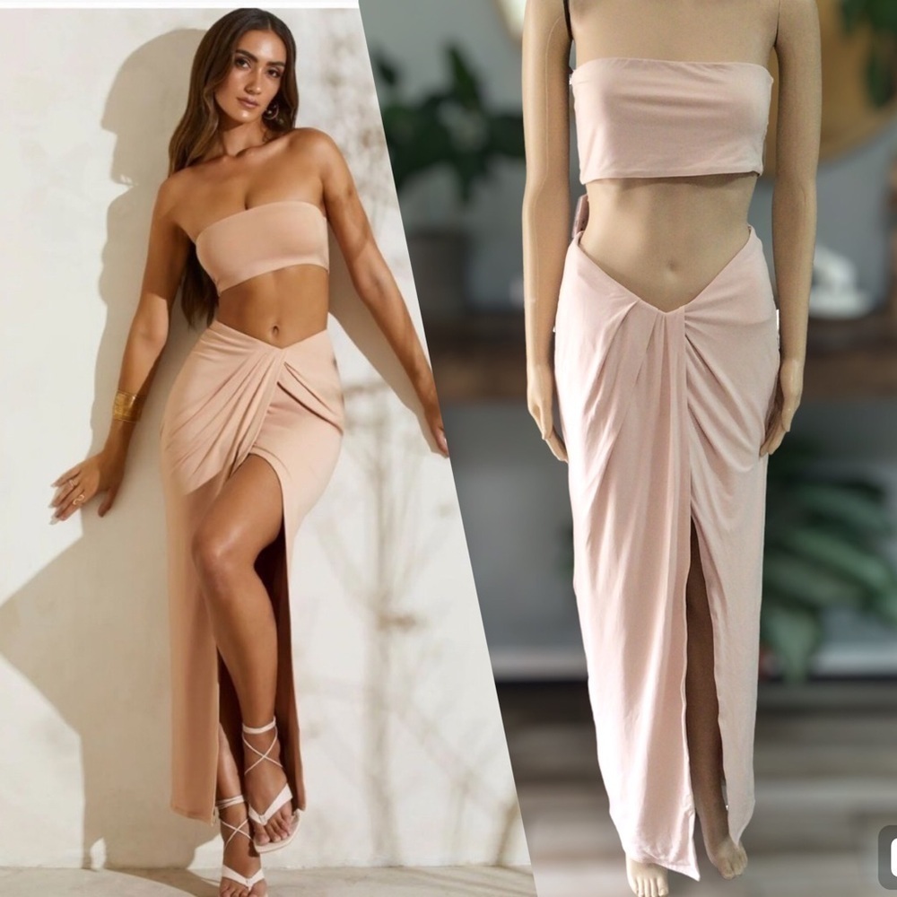 Princess Polly Oh Polly Batch A Blush Maxi Skirt - Top Set NWT Size 8